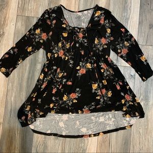 Torrid Hi-Lo Floral Blouse
